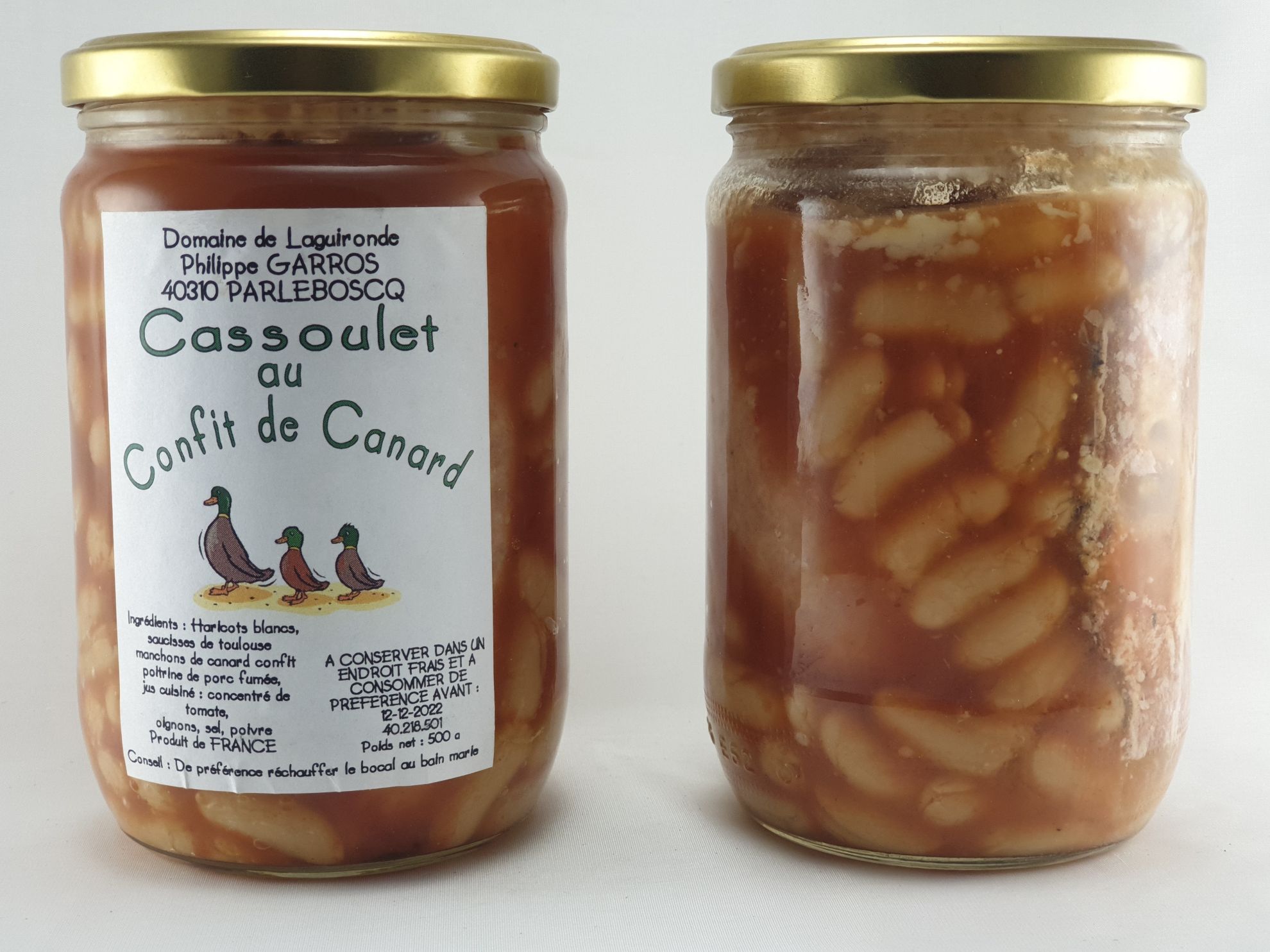 Domaine de Laguironde. Cassoulet au Confit de Canard - 1 Part